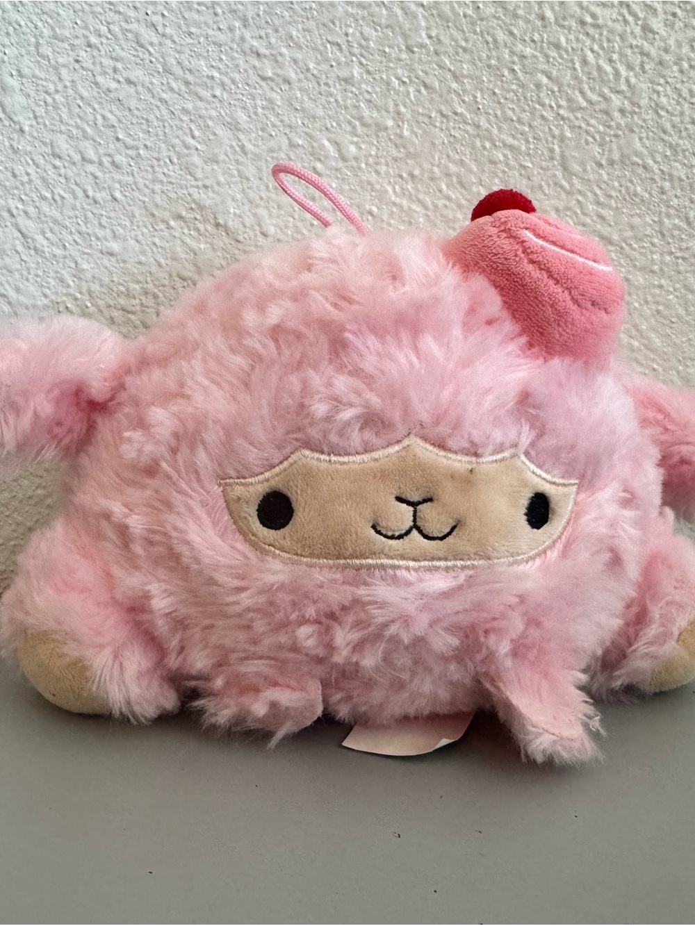 Pink Fluffy Lamb Plush Toy